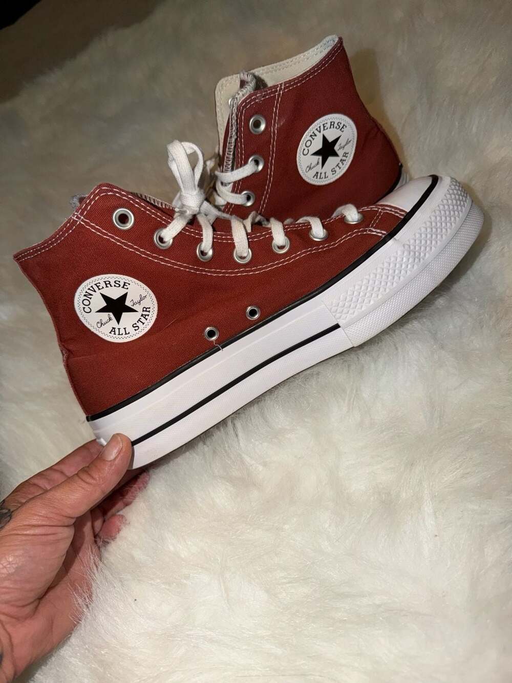 Converse Chuck Taylor All Star Lift Platform High Top Rotten Apple Red Women's S